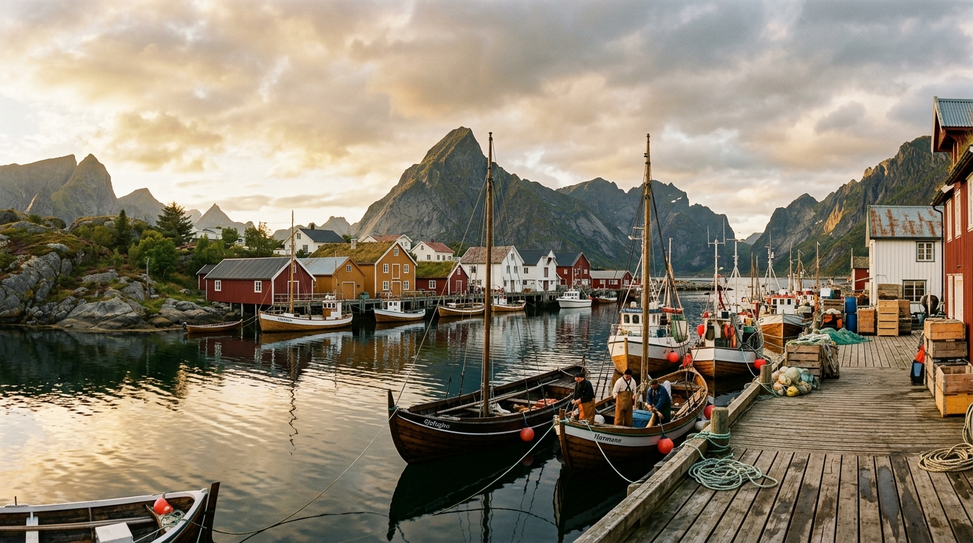 Norwegian coastal harbor representing the maritime environment we work to protect